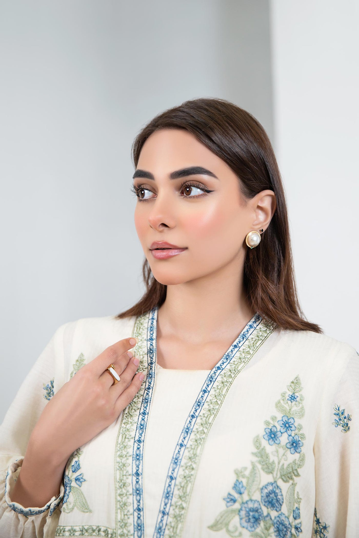 Dyed Dobby Lawn Dress