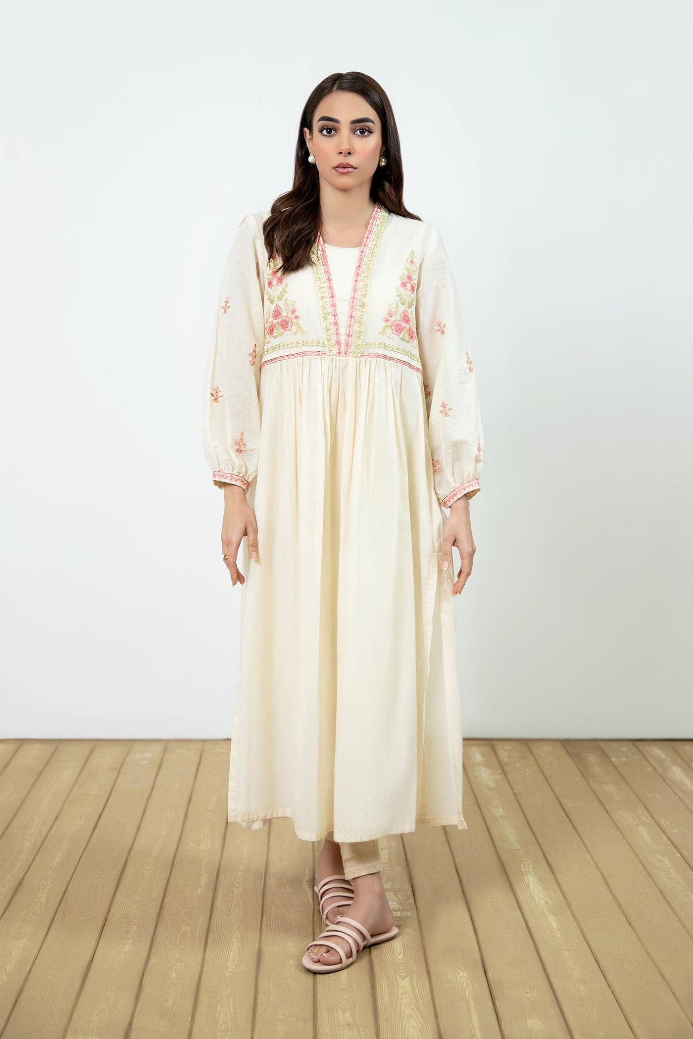 Dyed Dobby Lawn Dress