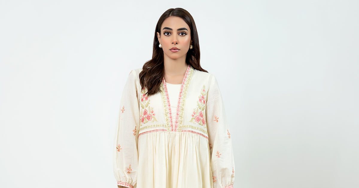 Dyed Dobby Lawn Dress