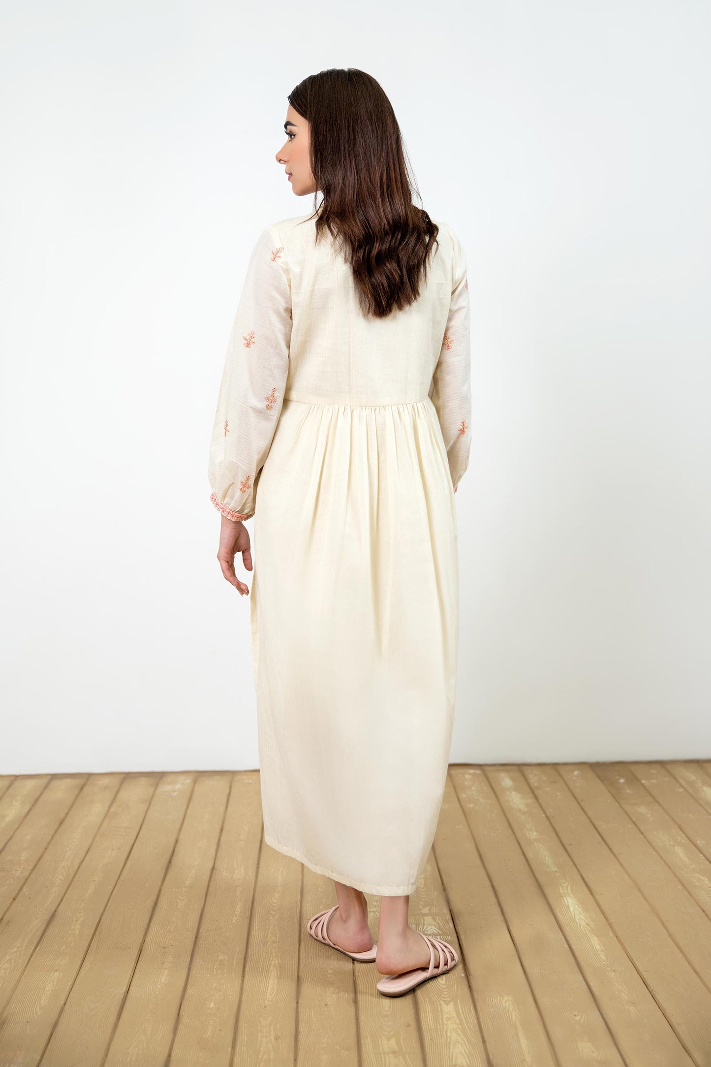 Dyed Dobby Lawn Dress