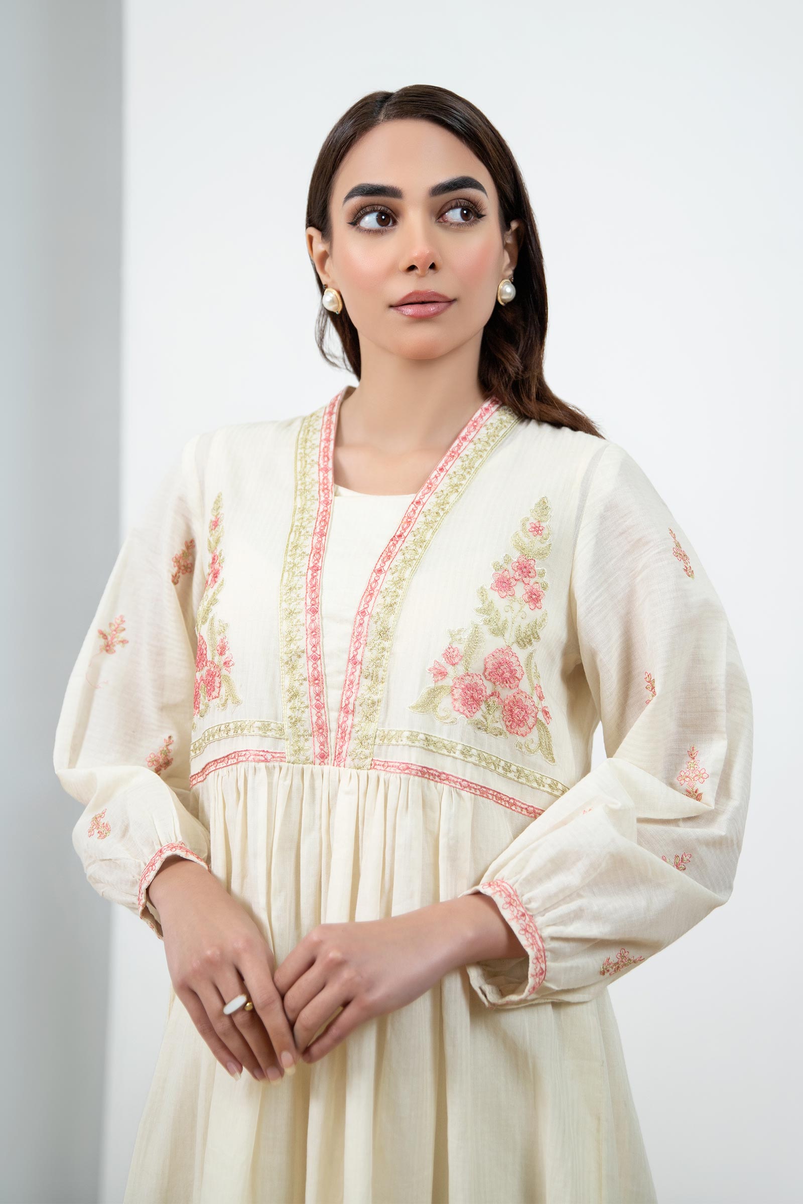 Dyed Dobby Lawn Dress