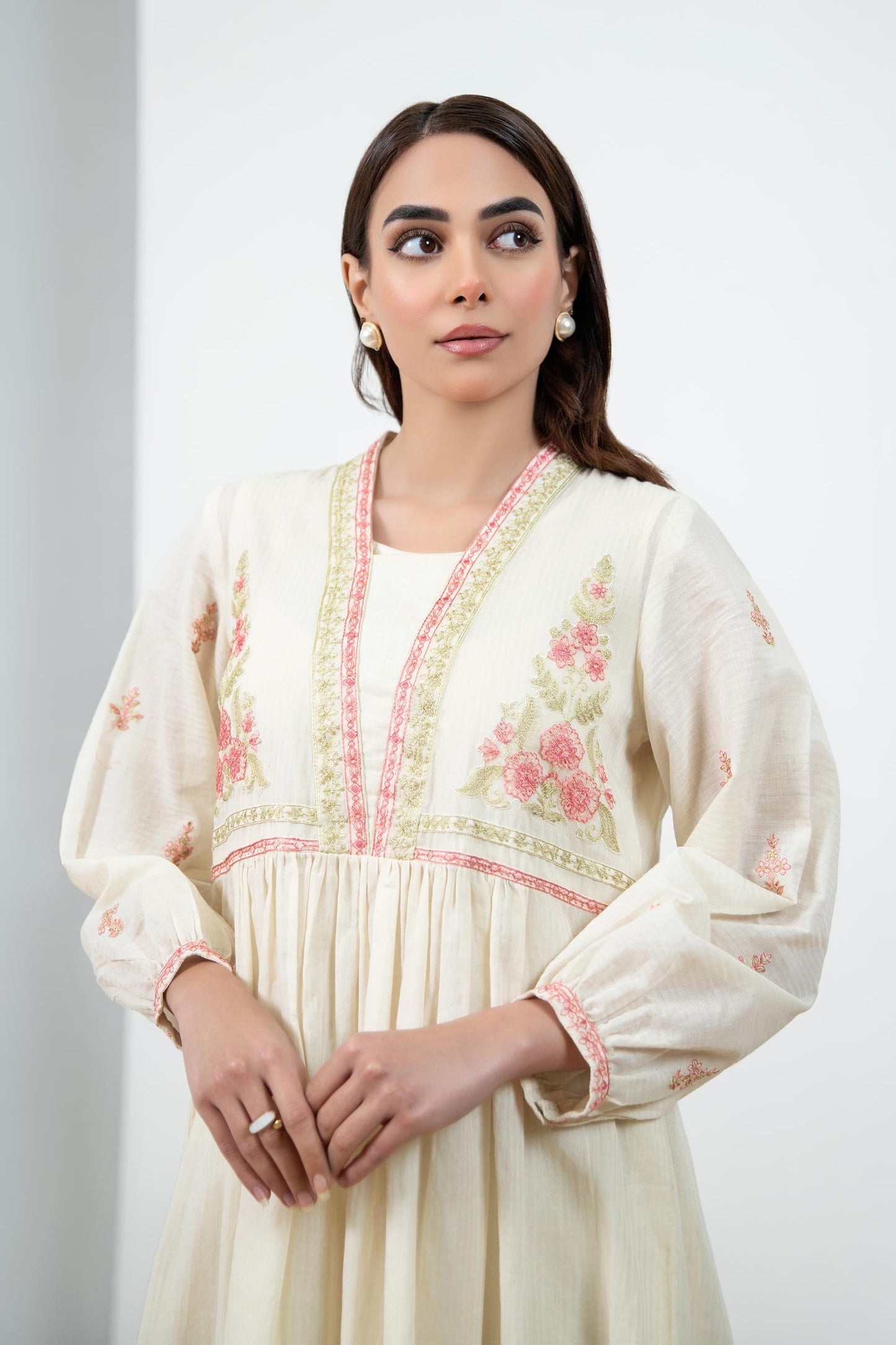 Dyed Dobby Lawn Dress