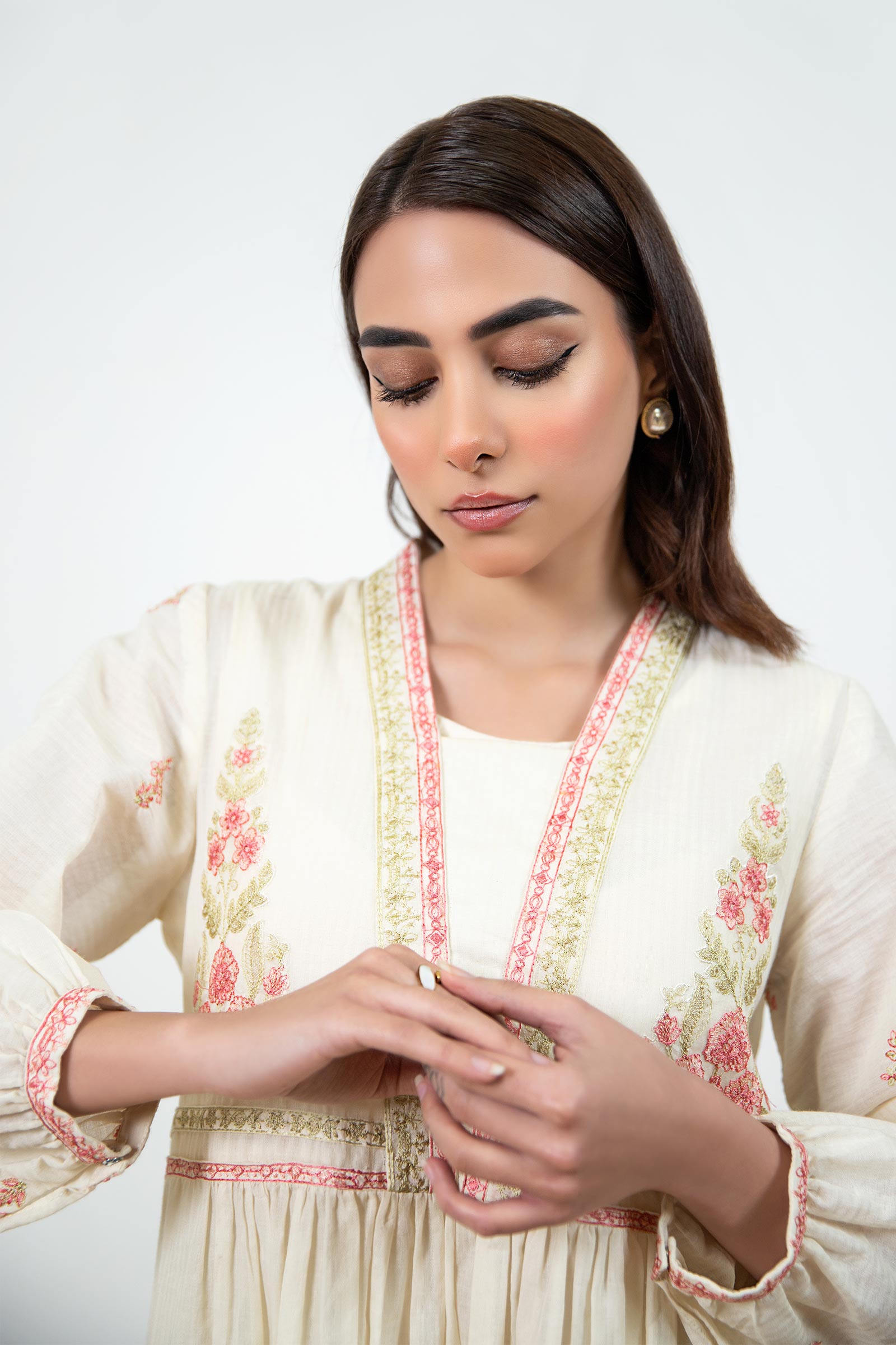 Dyed Dobby Lawn Dress