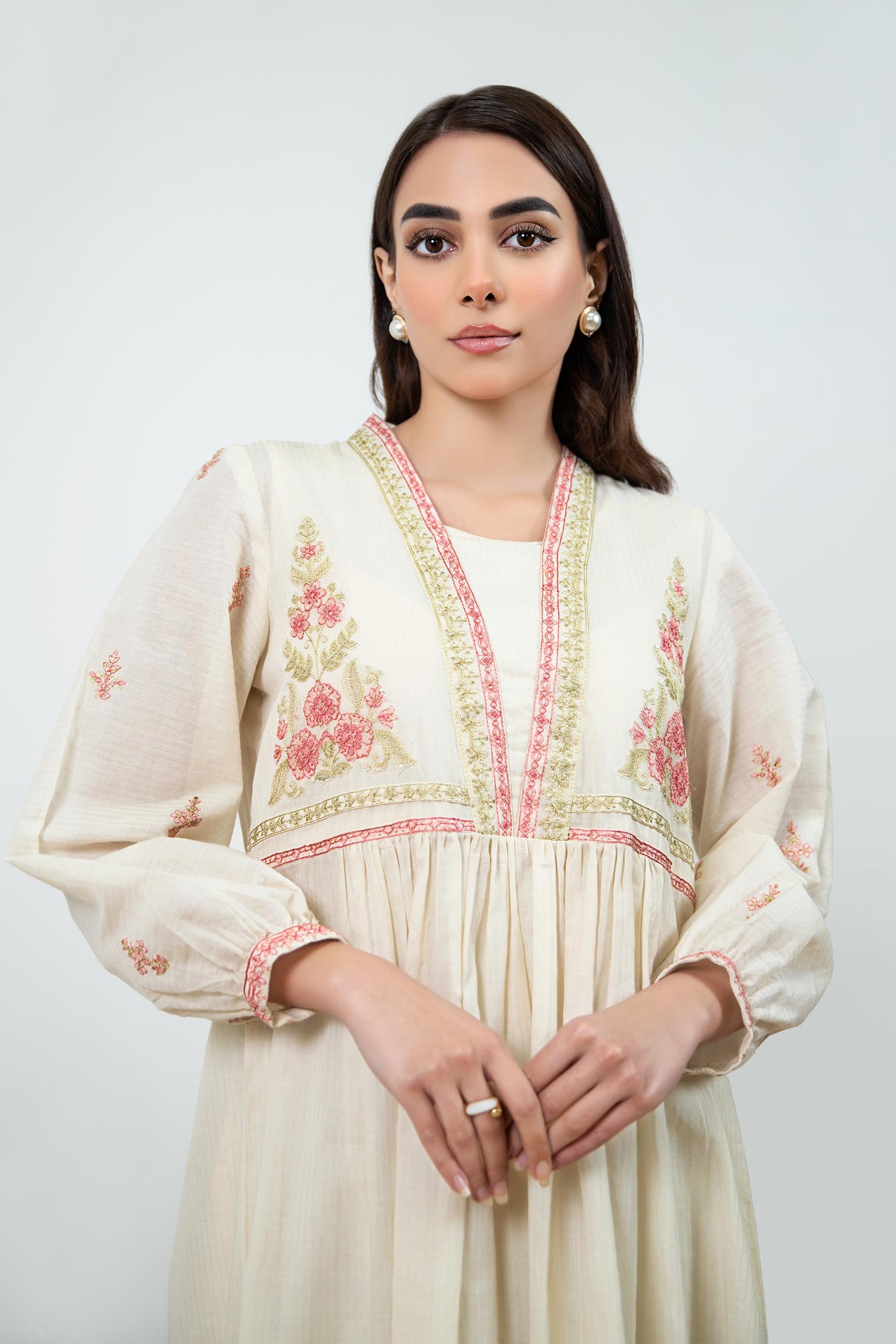 Dyed Dobby Lawn Dress