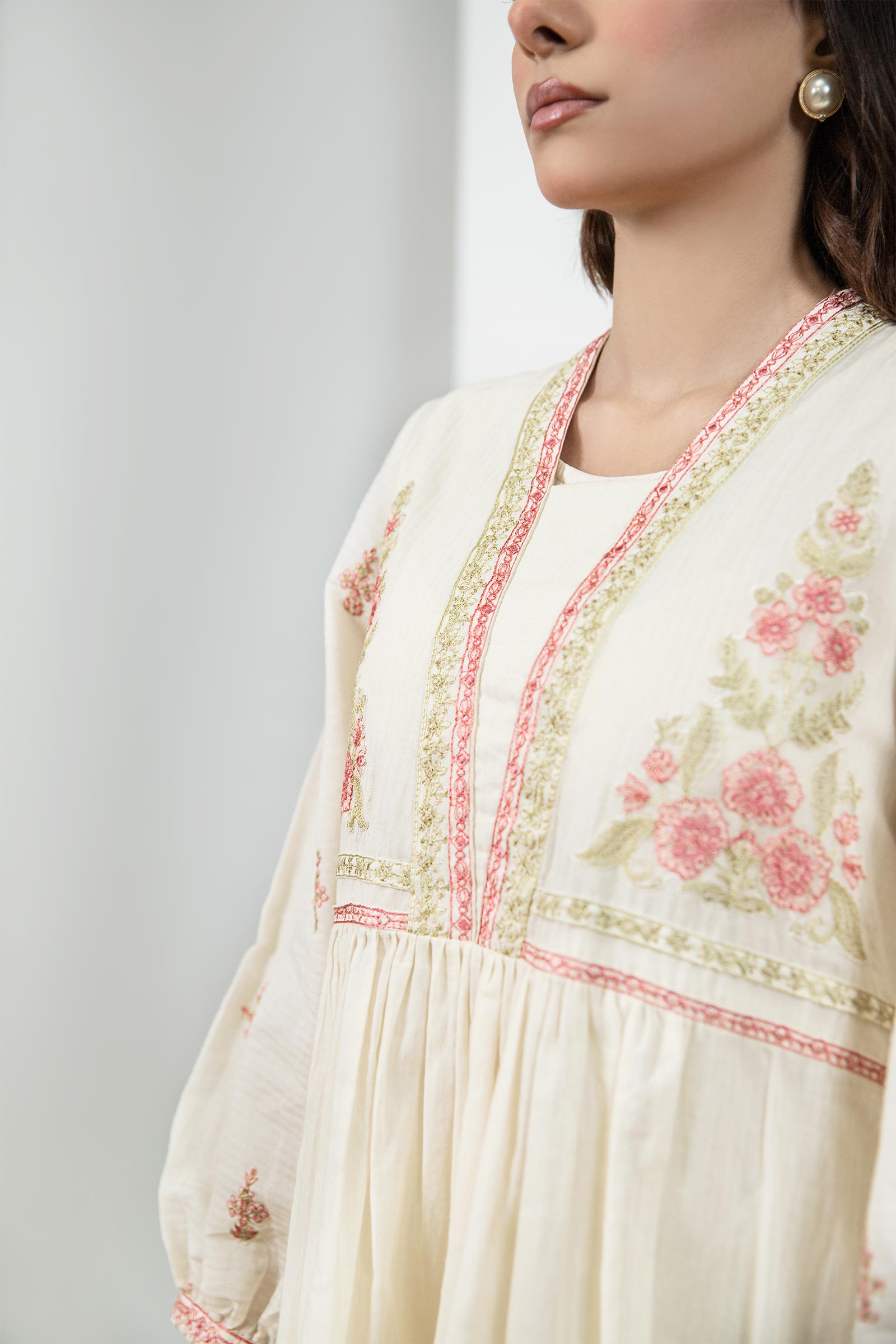 Dyed Dobby Lawn Dress