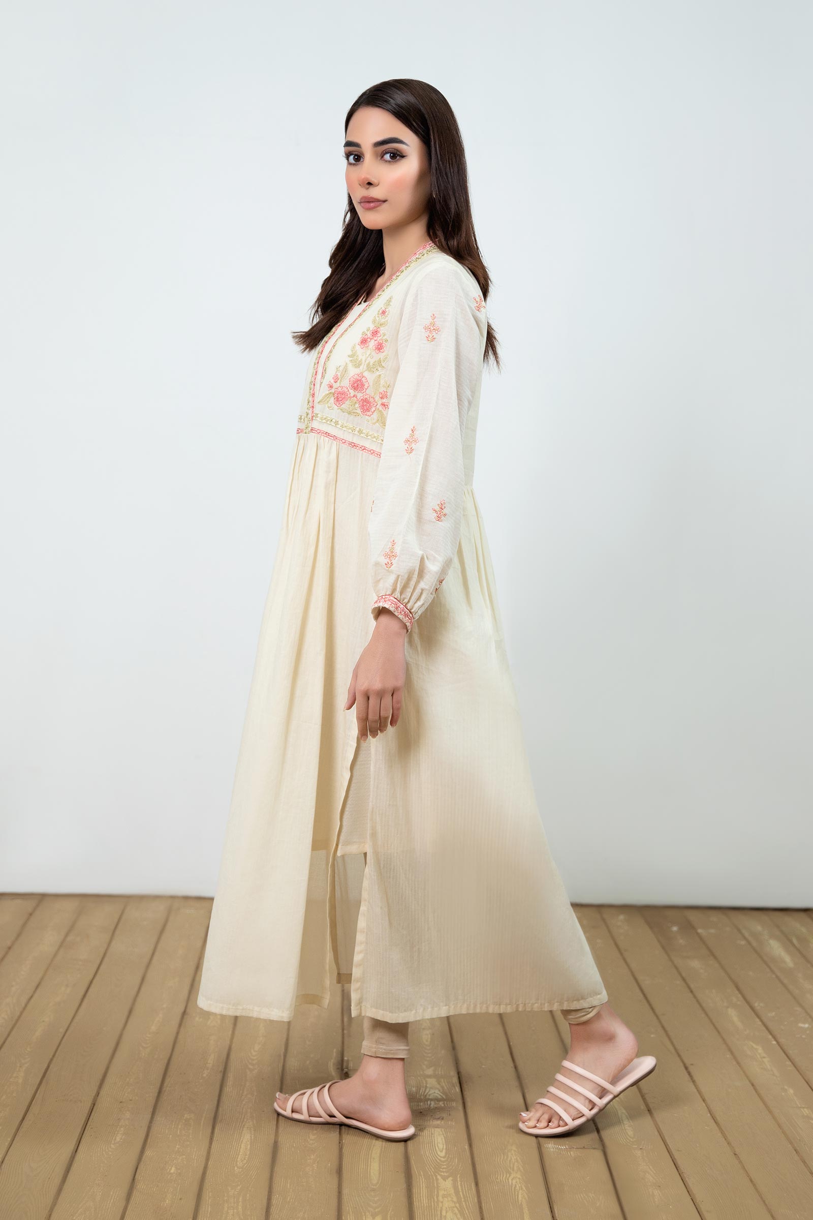 Dyed Dobby Lawn Dress