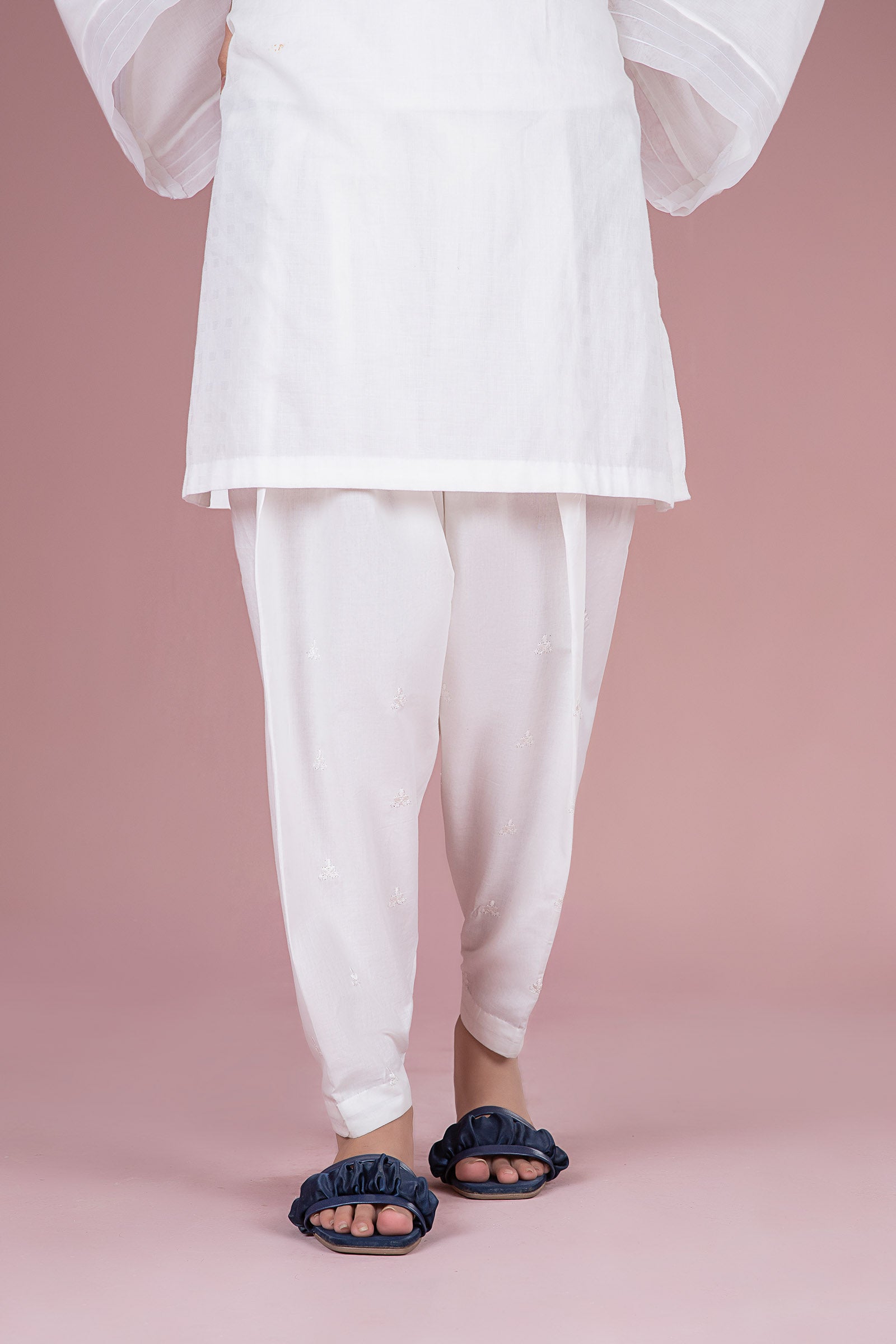 Embroidered Cambric Shalwar