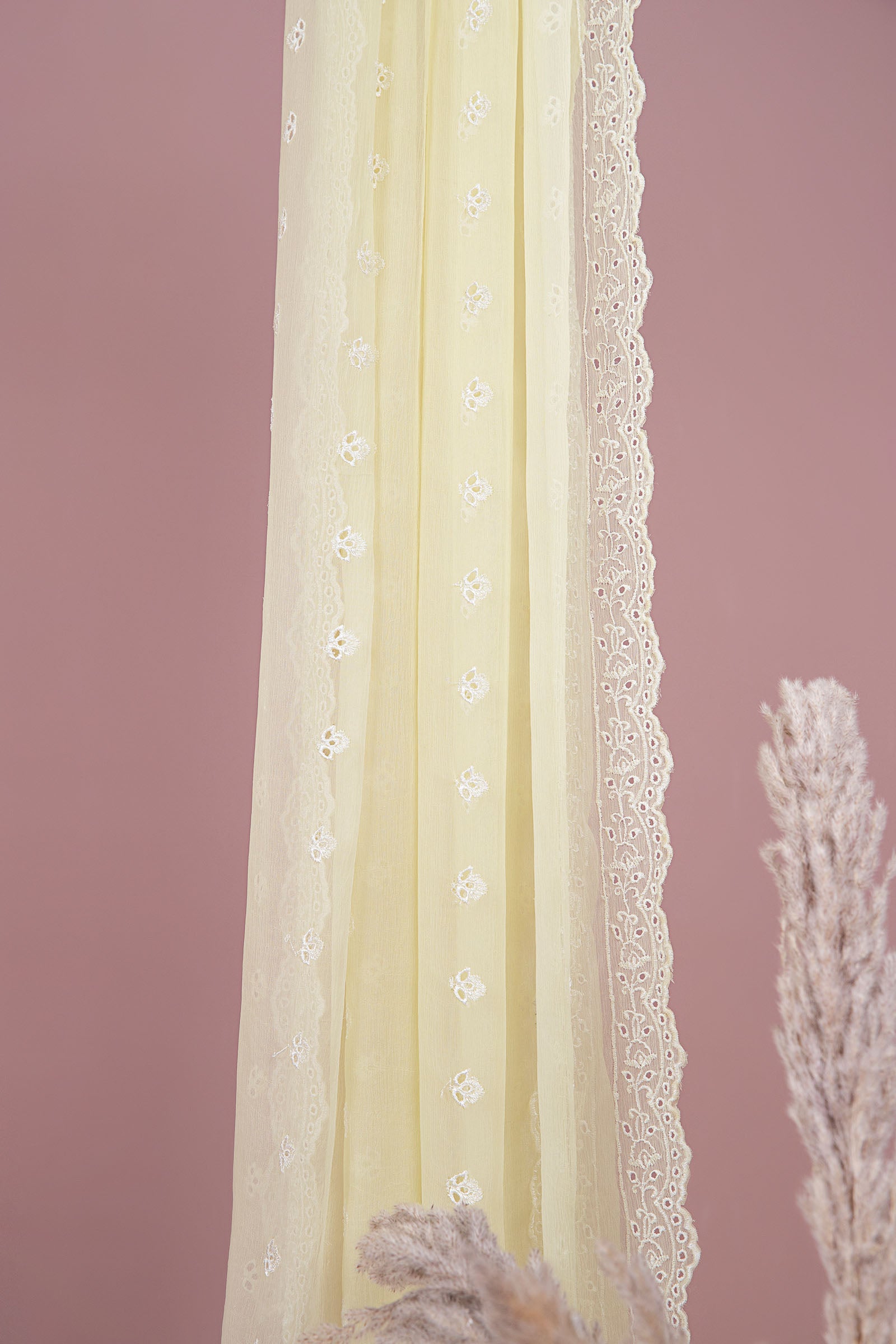 Embroidered Chiffon Dupatta