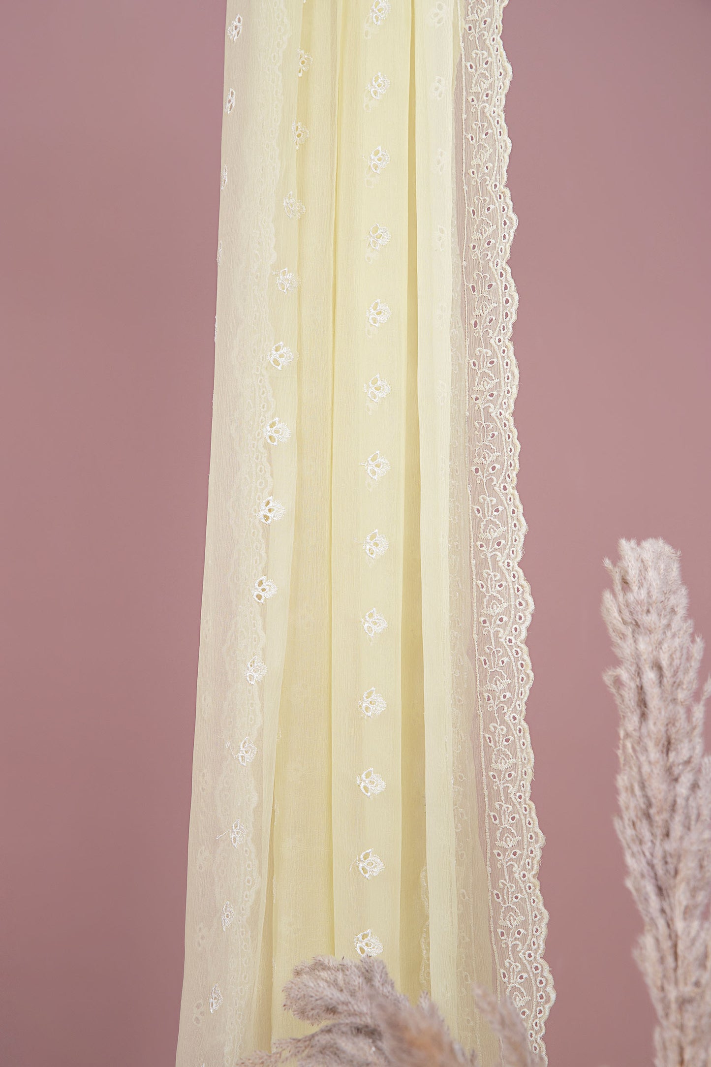 Embroidered Chiffon Dupatta