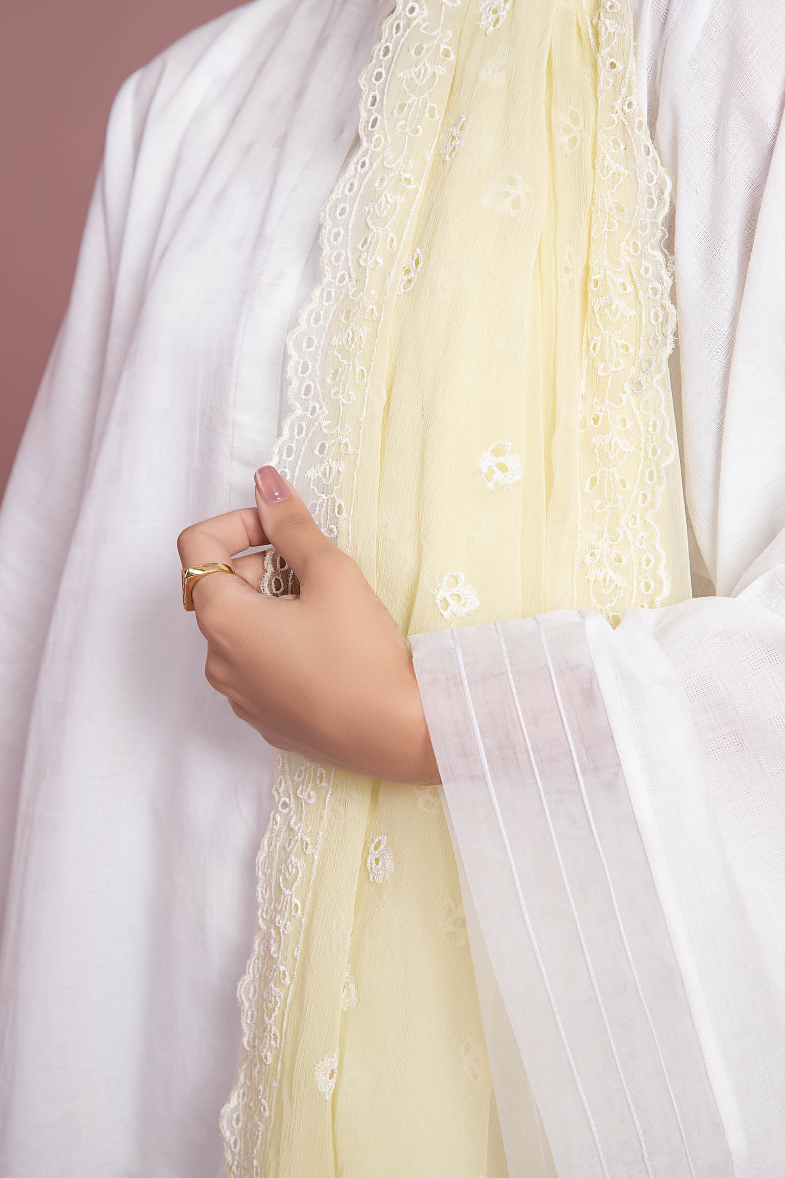 Embroidered Chiffon Dupatta