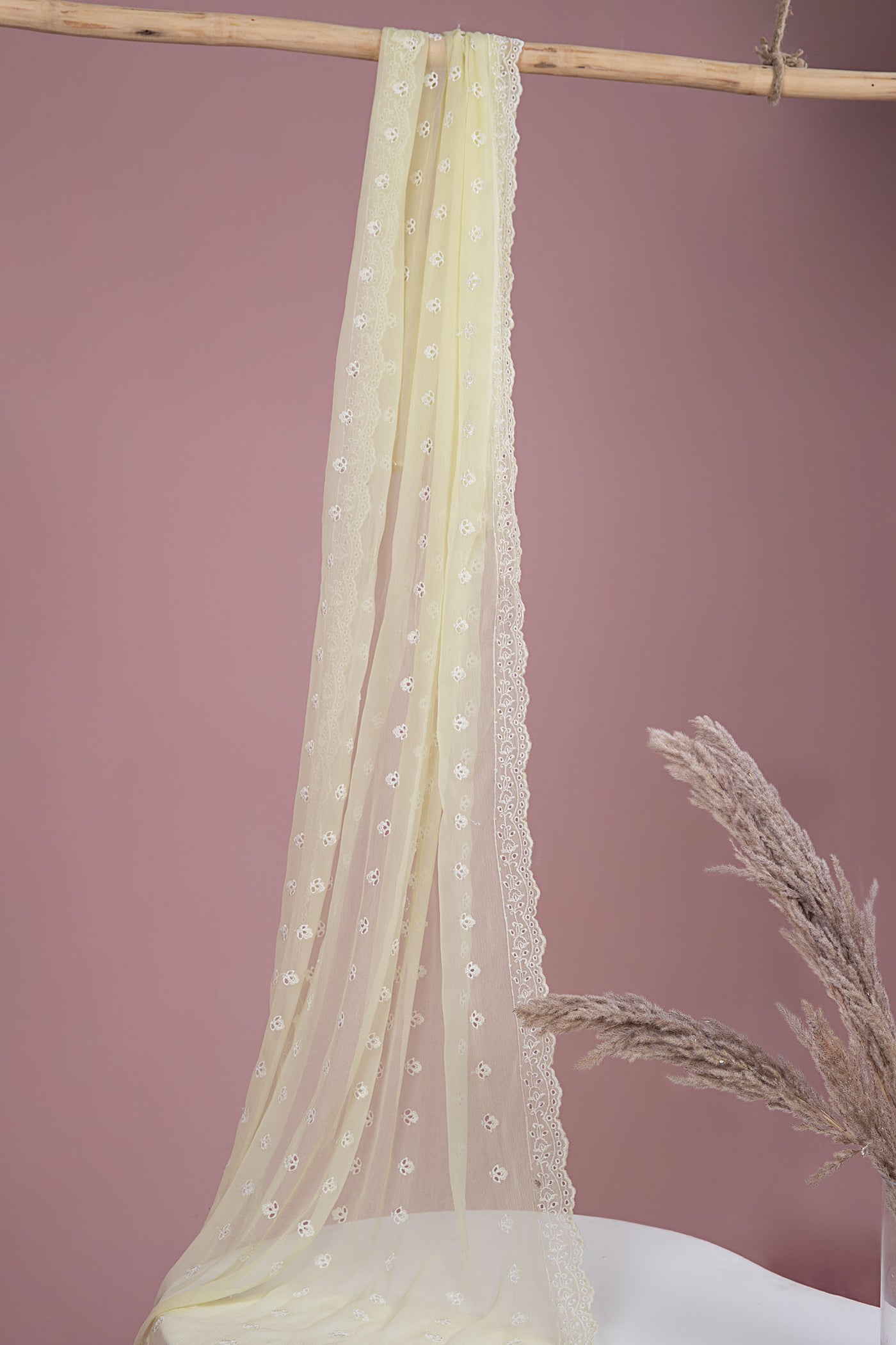 Embroidered Chiffon Dupatta