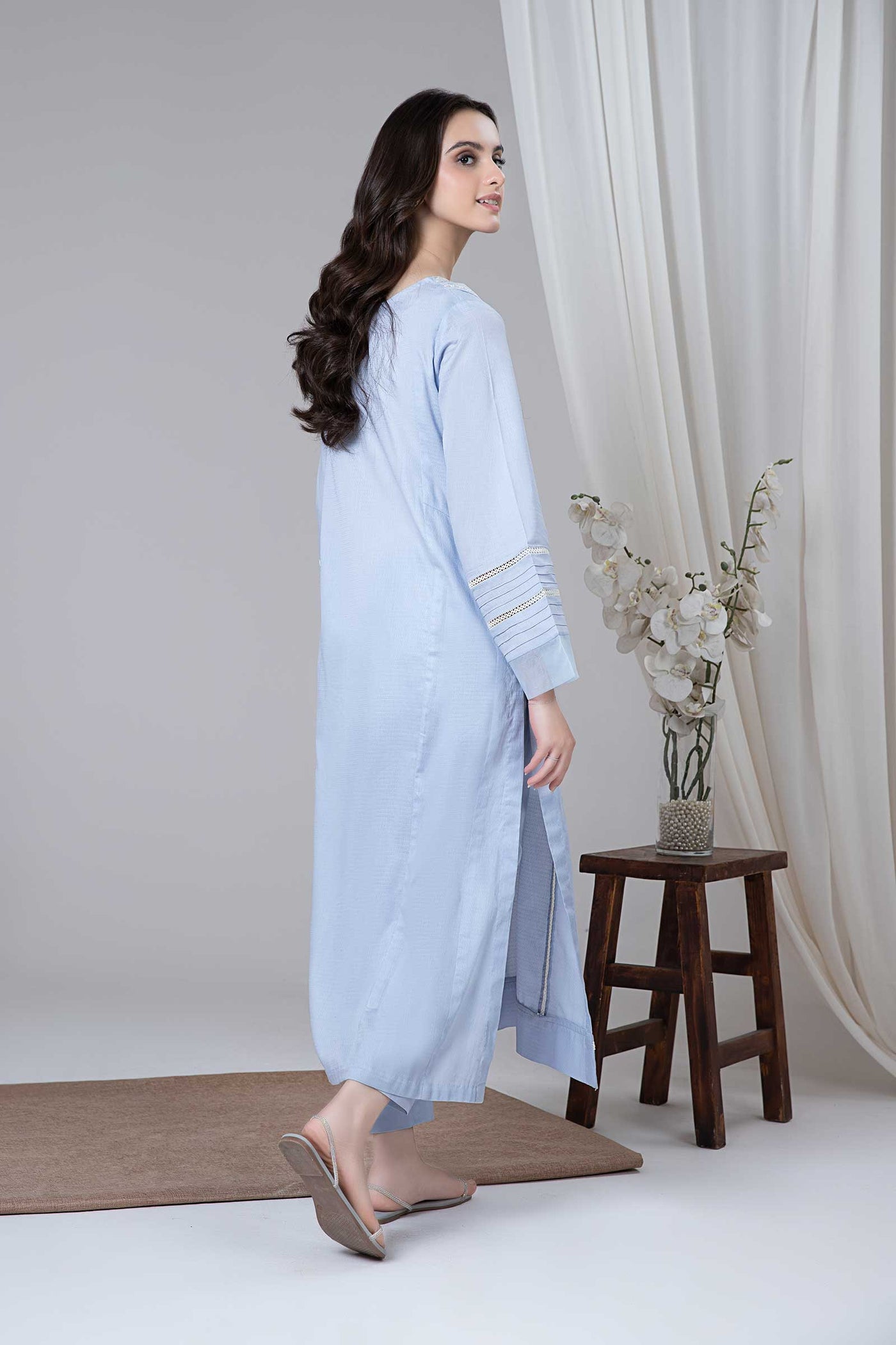 2 Piece Embroidered Dobby Lawn Suit