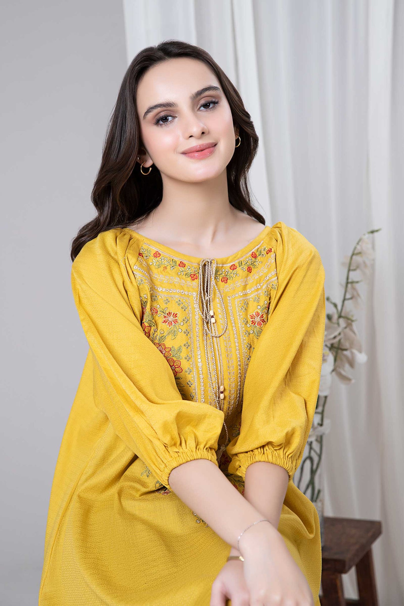 Dyed Dobby Tunic Dress