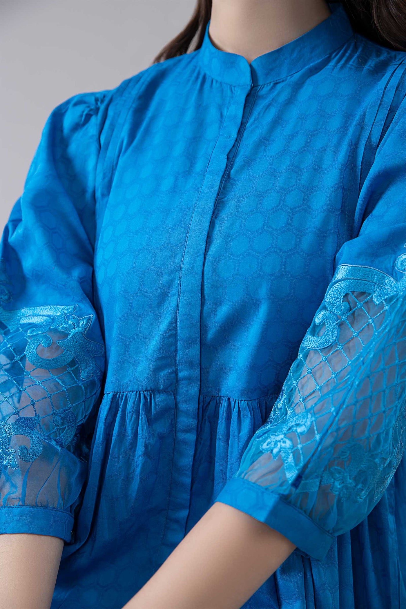 Dyed Dobby Lawn Dress