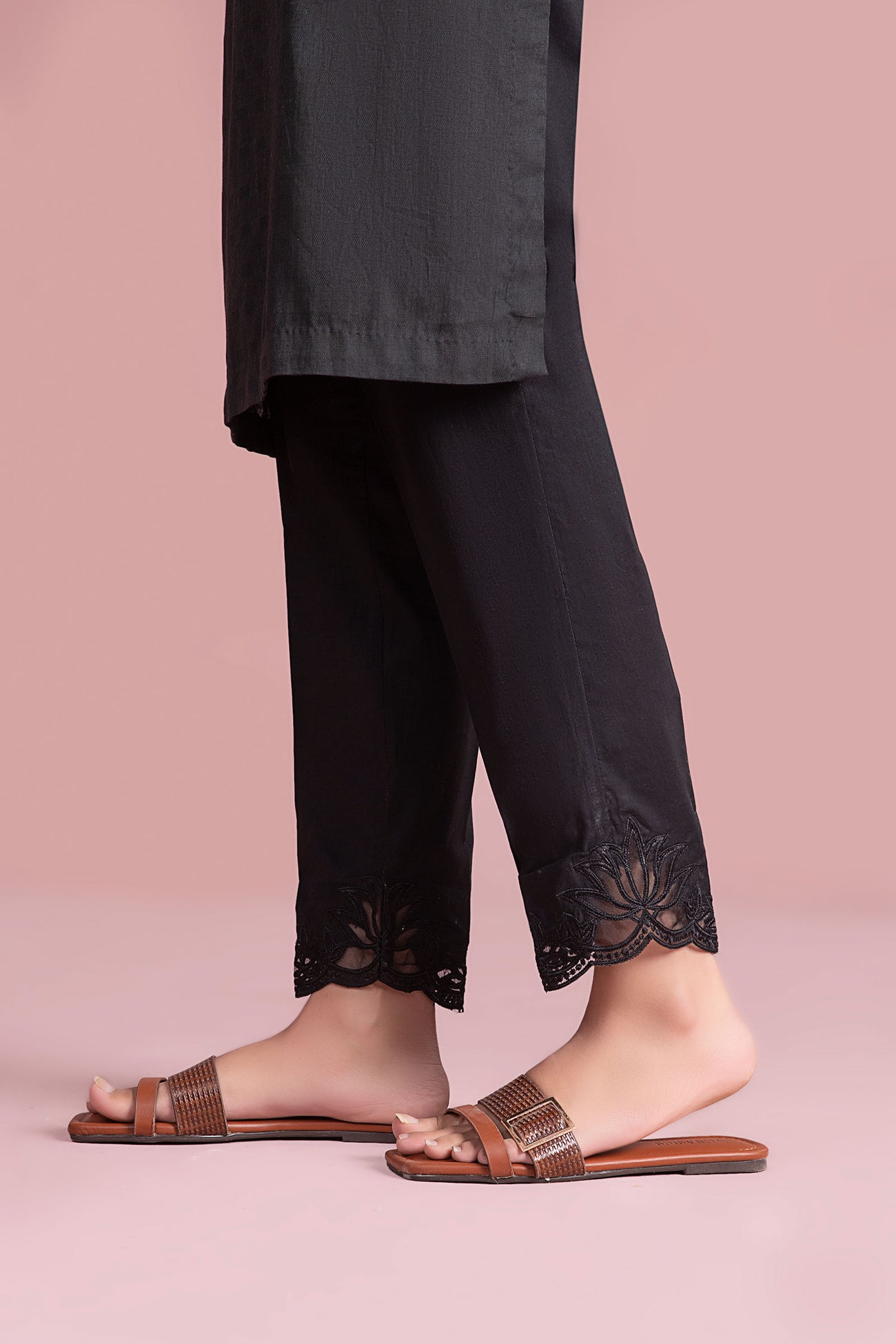 Embroidered Cambric Trouser
