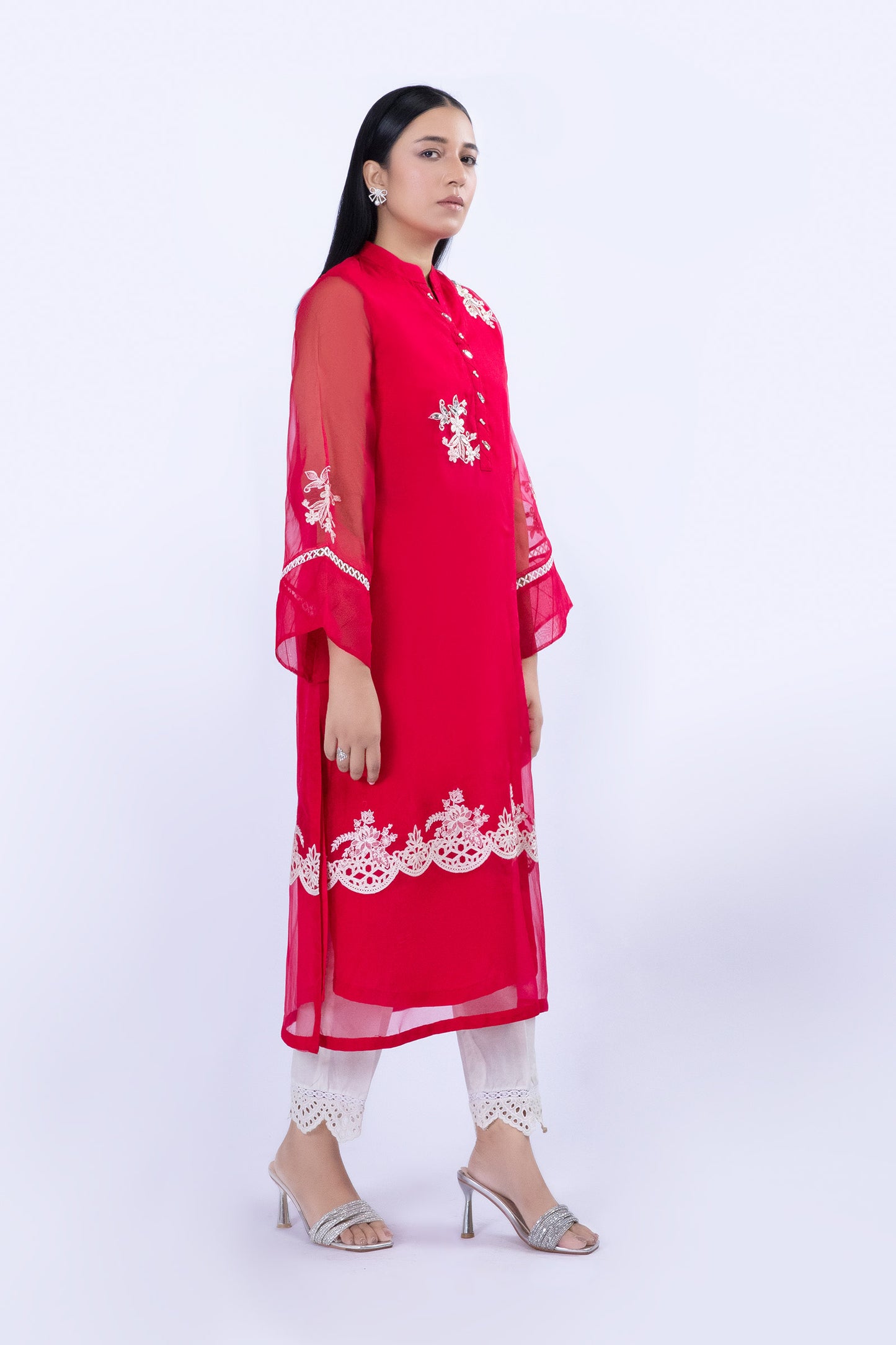 Embroidered Organza Shirt