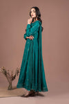 2 Pc Embroidered Raw Silk Suit