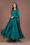 2 Pc Embroidered Raw Silk Suit