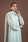 2 Pc Embroidered Organza Suit