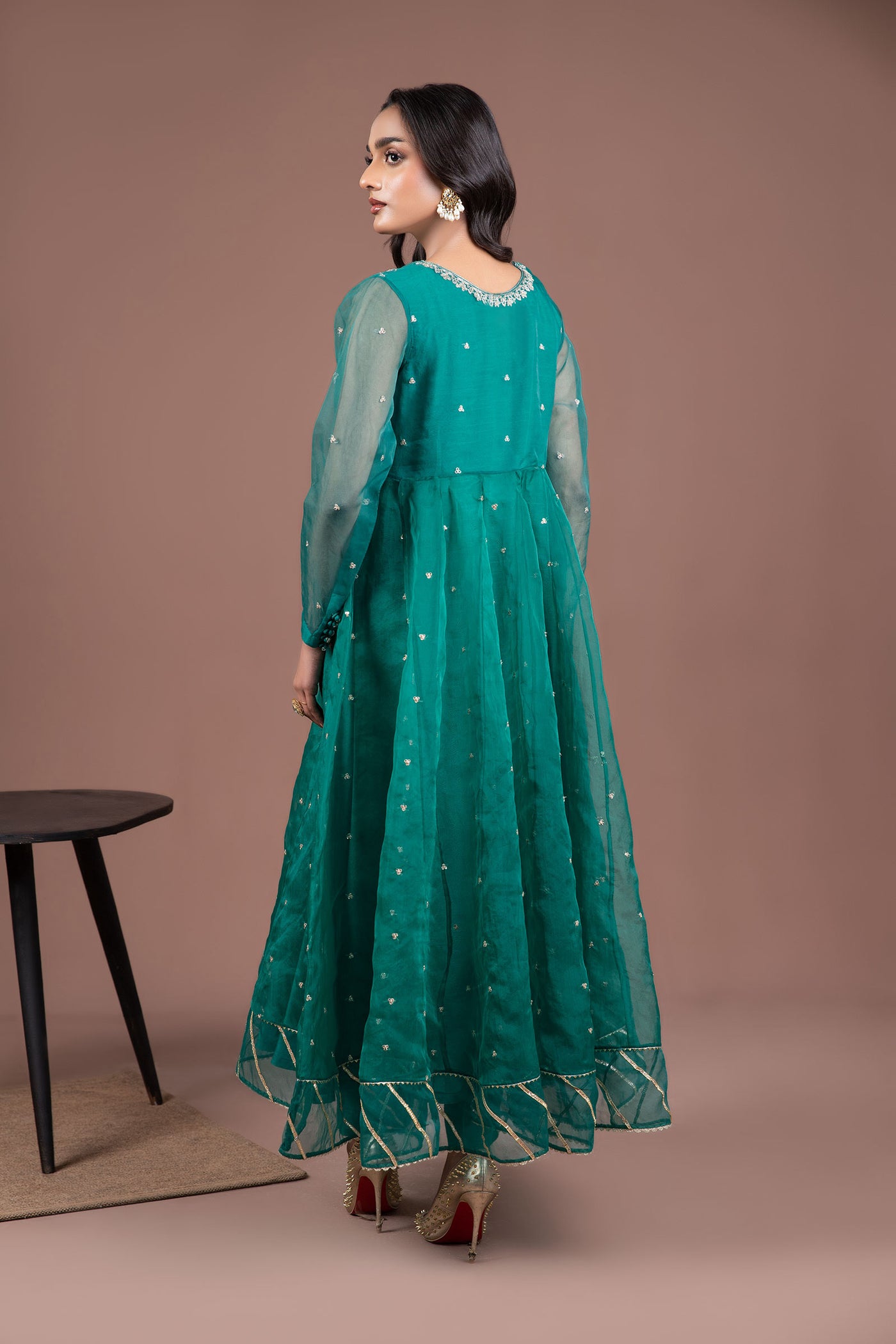 2 PIECE EMBROIDERED ORGANZA SUIT | MB-F24-512