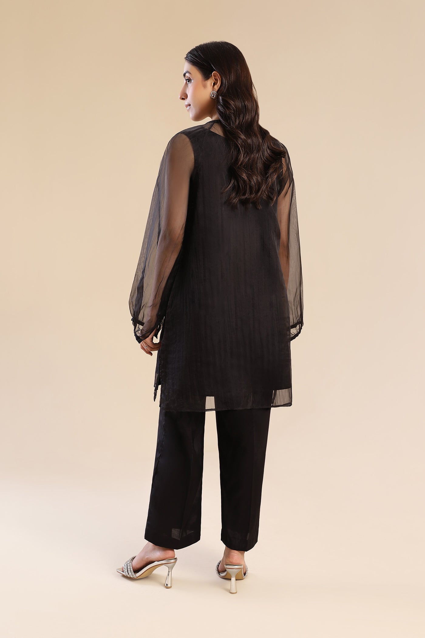 2 Pc Embroidered Organza Suit