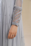 3 Piece Embroidered Poly Net Suit
