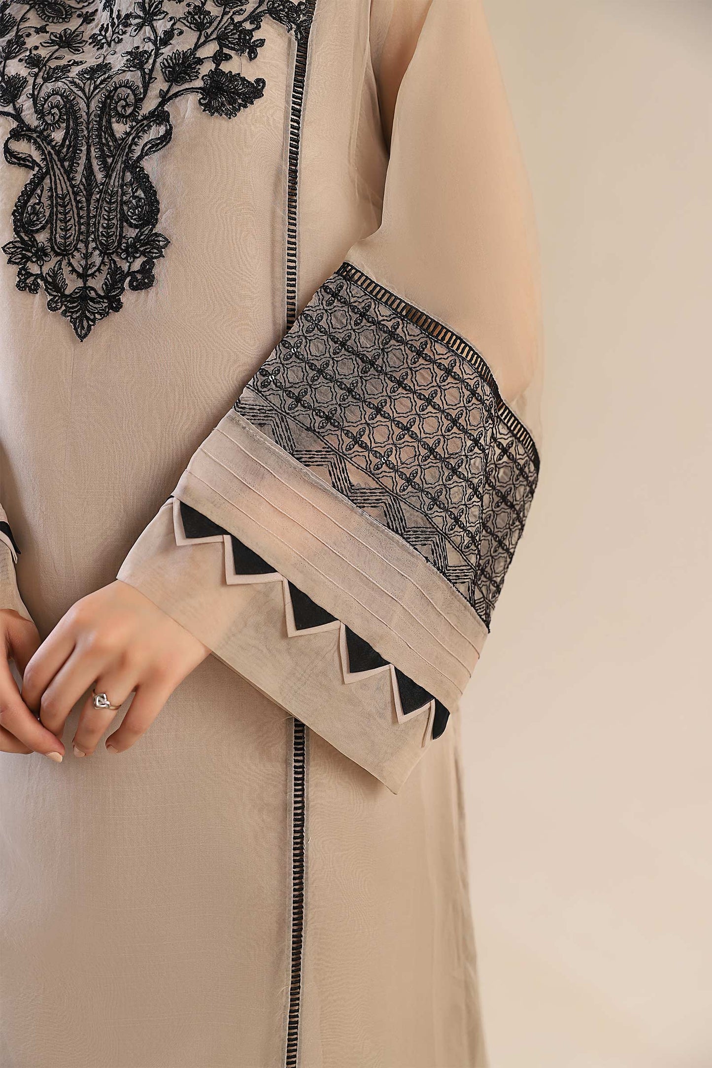 3 Piece Embroidered Organza Suit