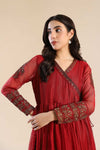 Embroidered Cotton Net Angrakha