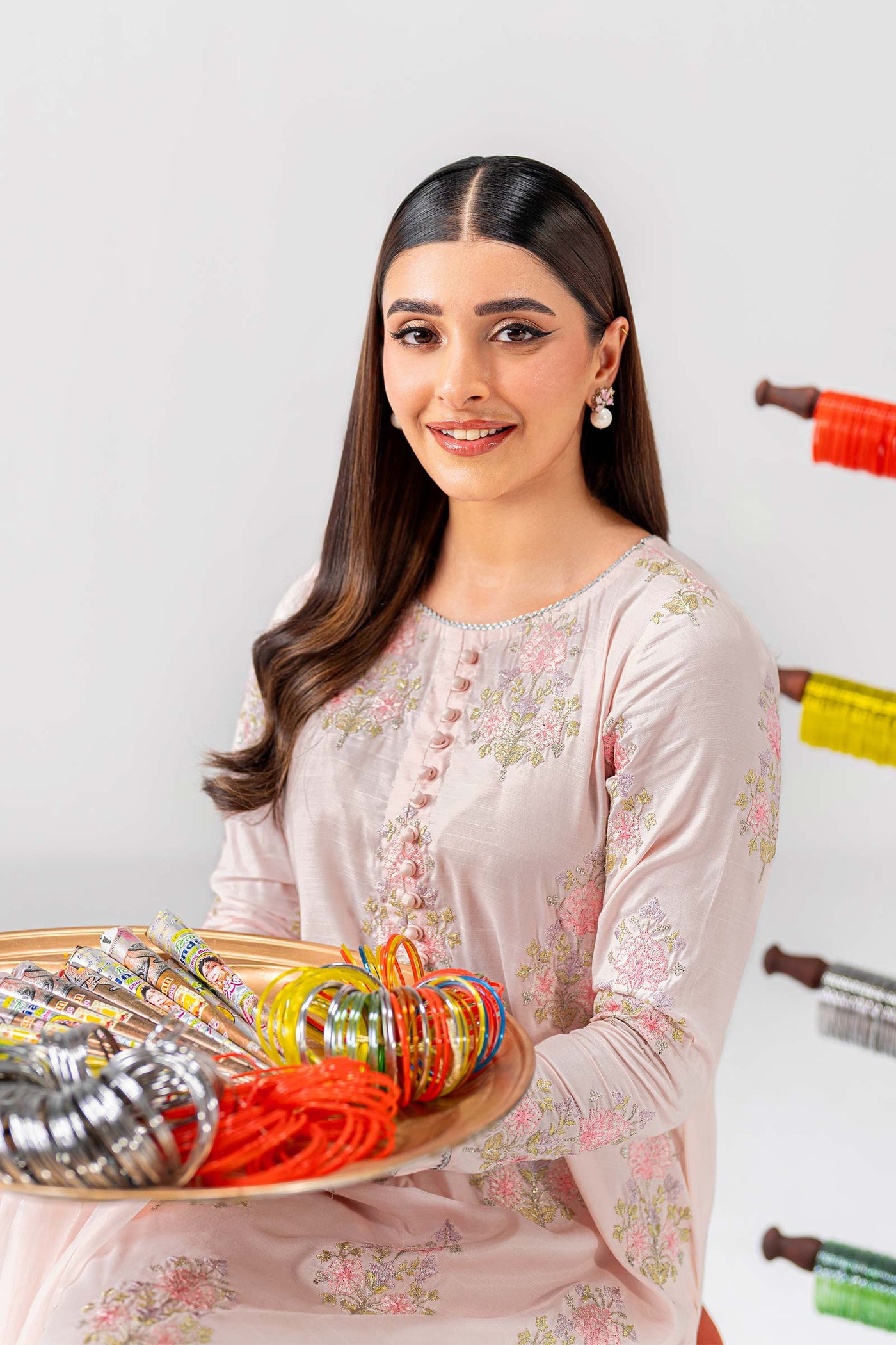 2 Pc Embroidered Raw Silk Suit