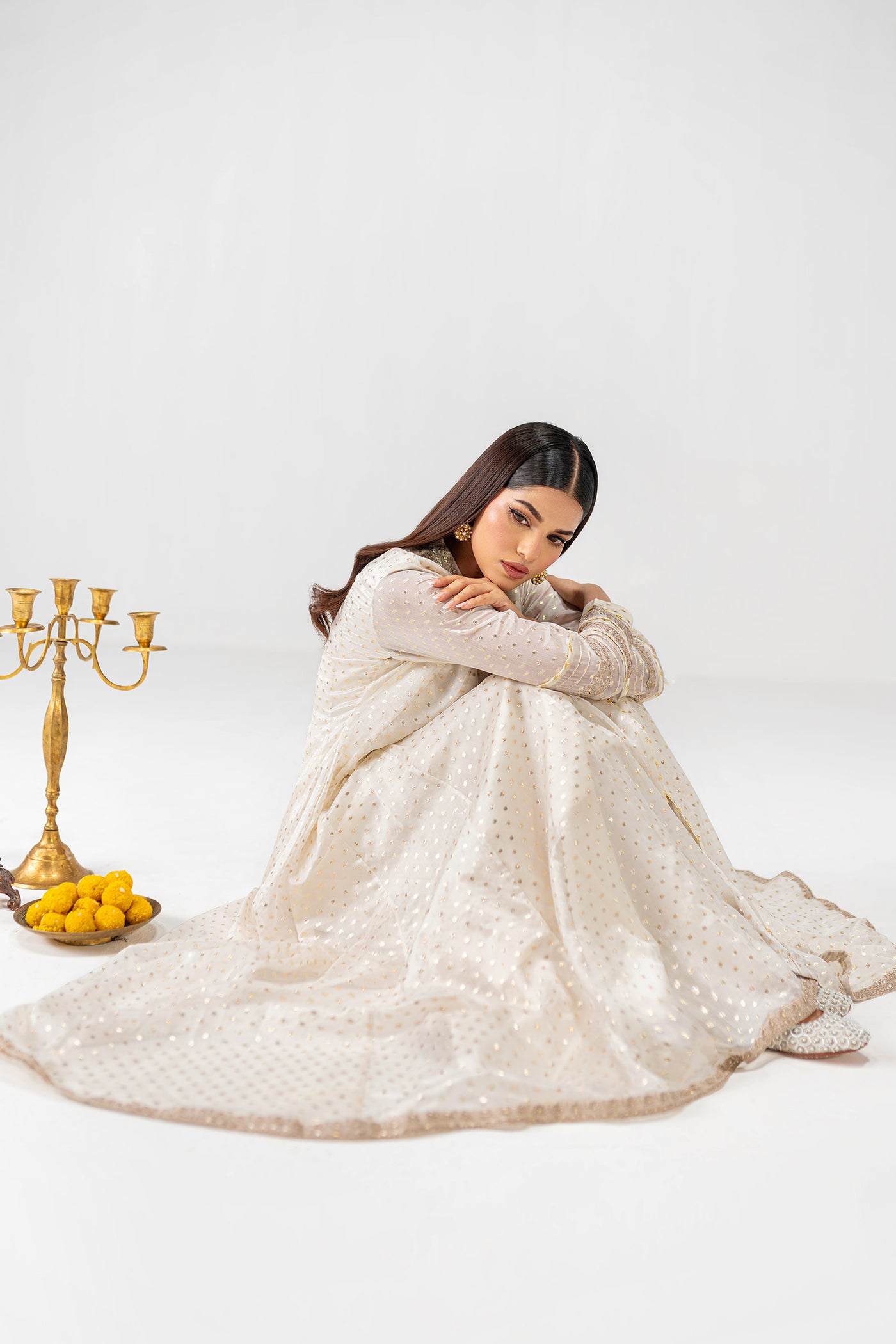 2 Pc Embroidered Organza Suit