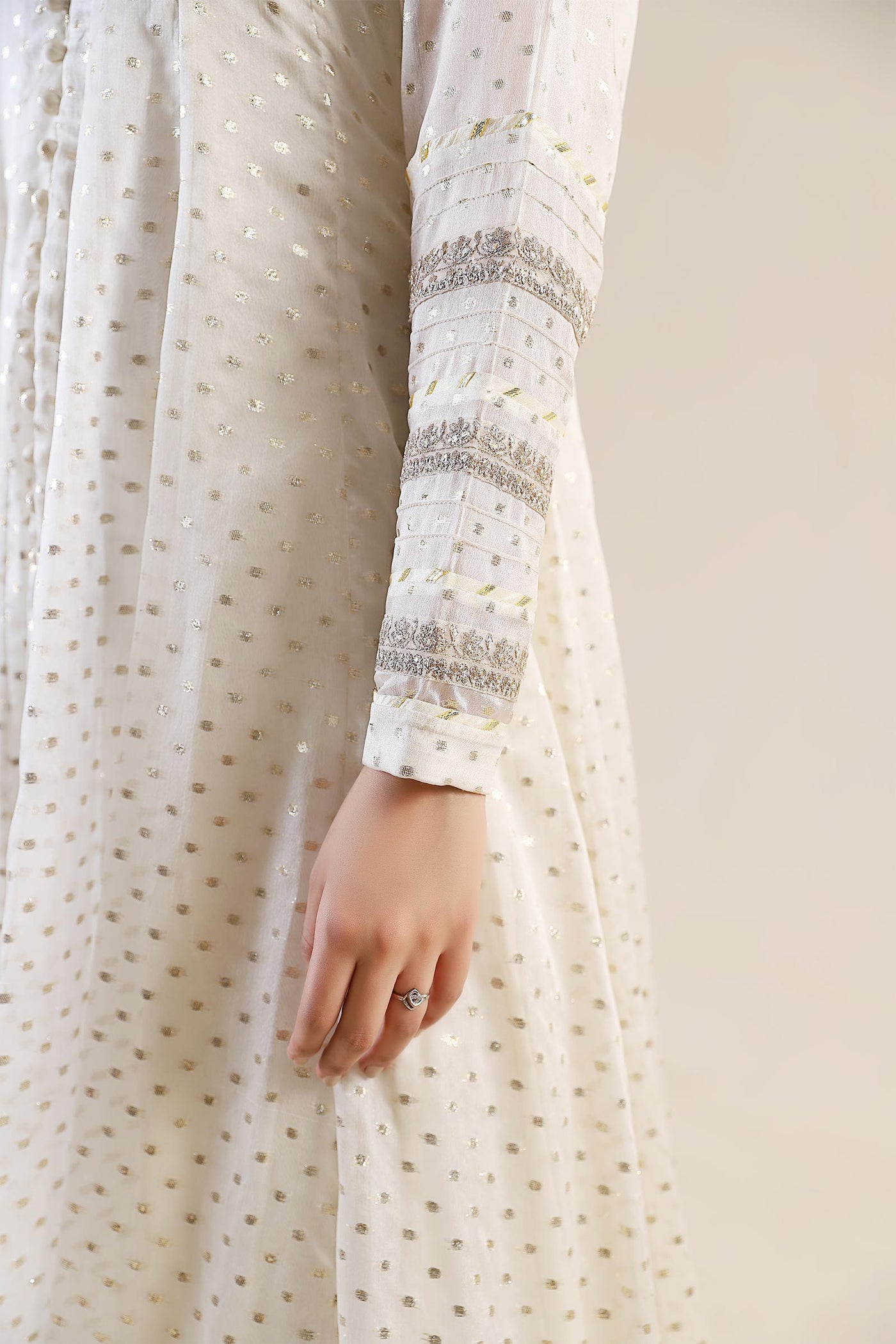 2 Pc Embroidered Organza Suit