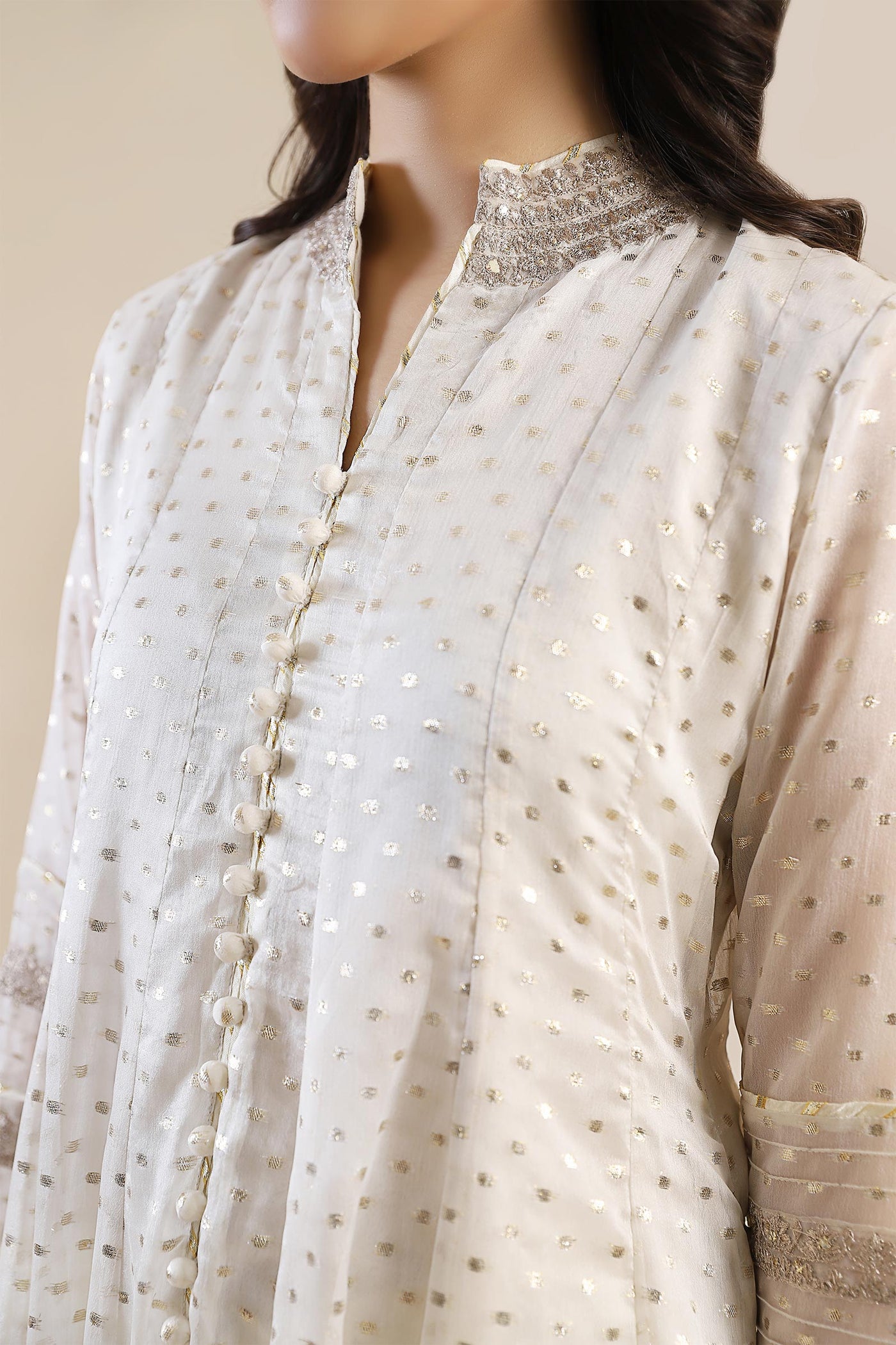 2 Pc Embroidered Organza Suit