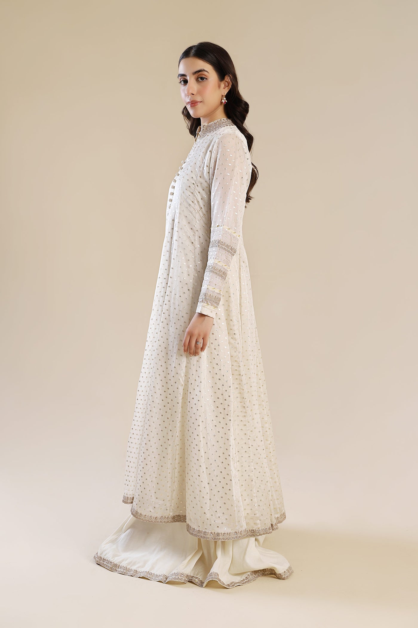 2 Pc Embroidered Organza Suit