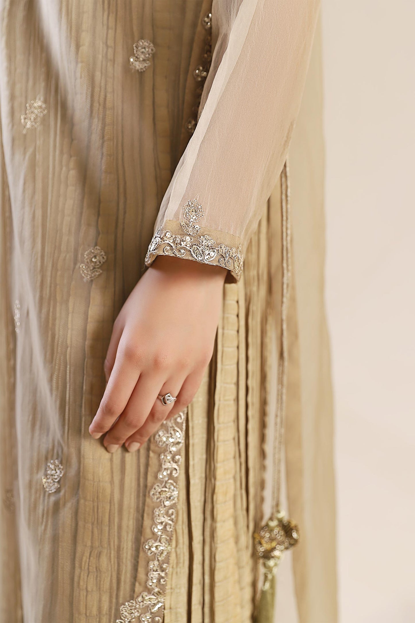 Embroidered Organza Shirt