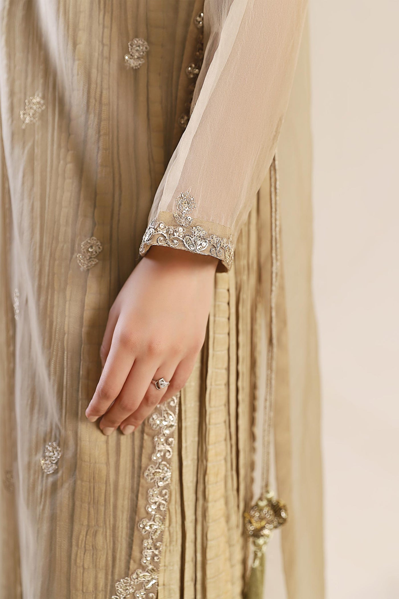 Embroidered Organza Shirt