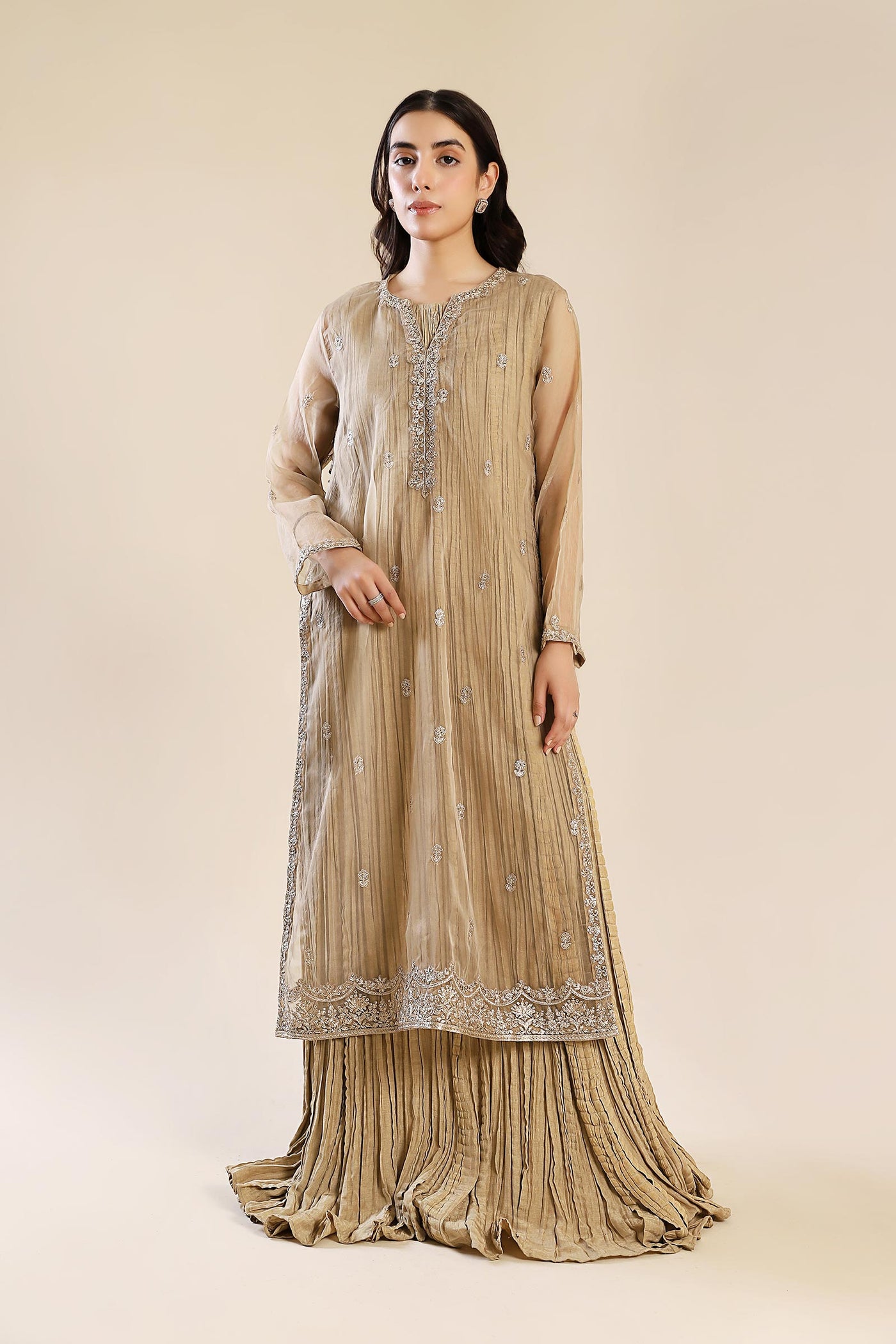 Embroidered Organza Shirt