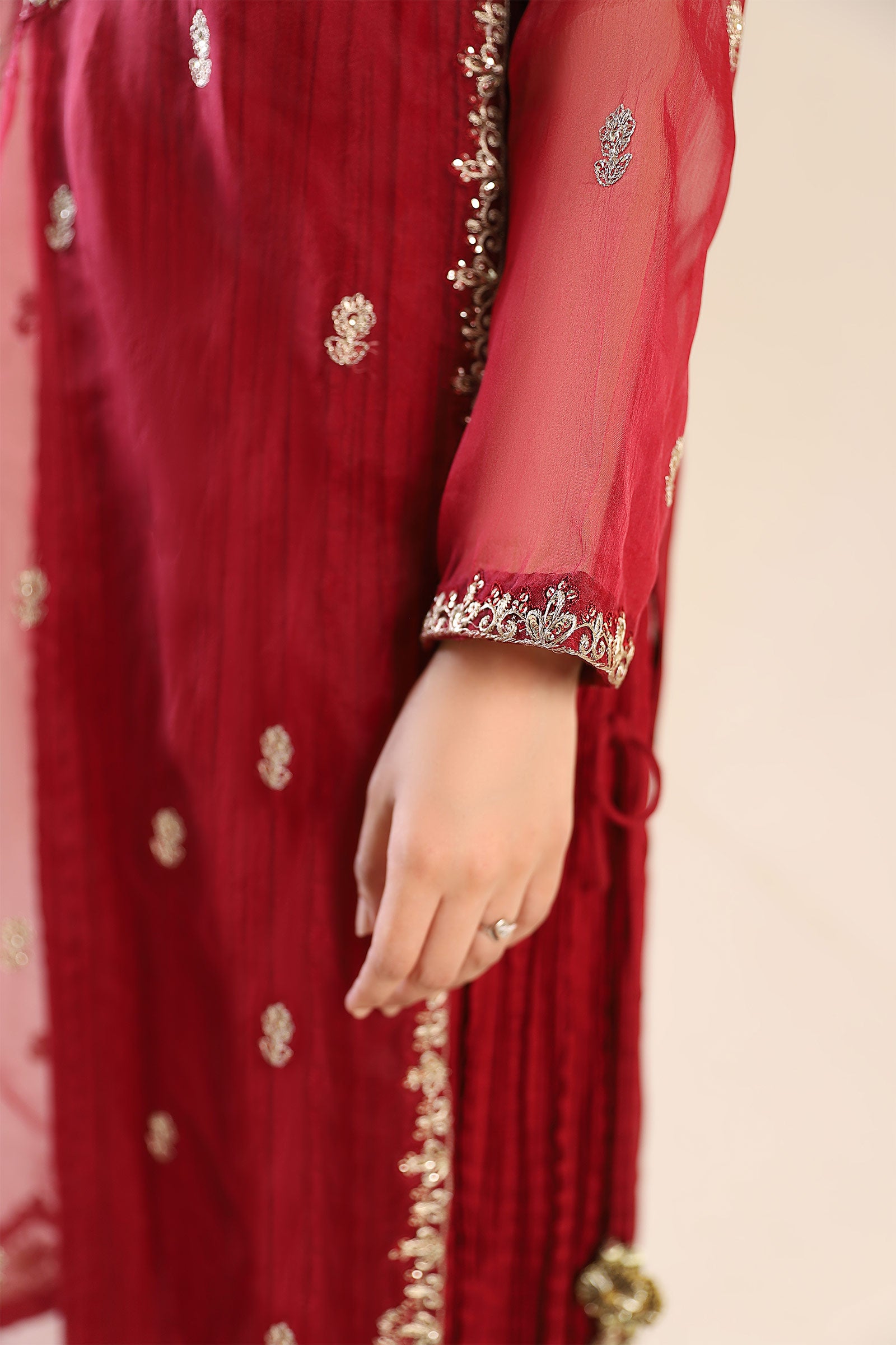 Embroidered Organza Shirt