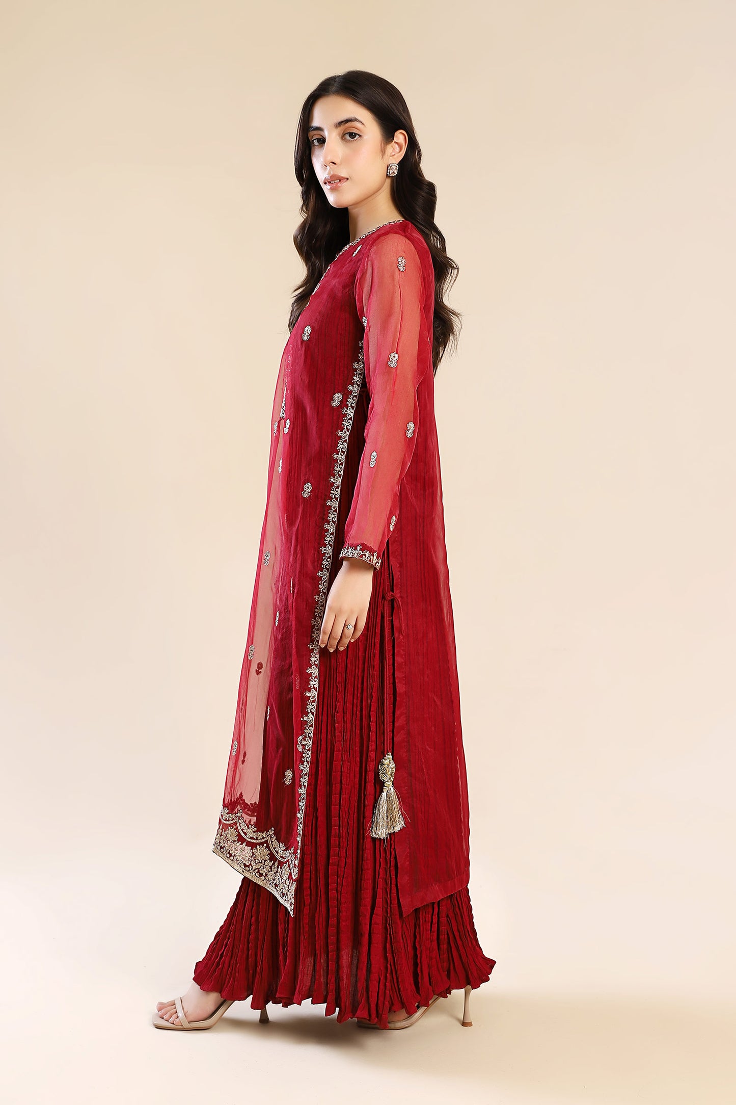 Embroidered Organza Shirt