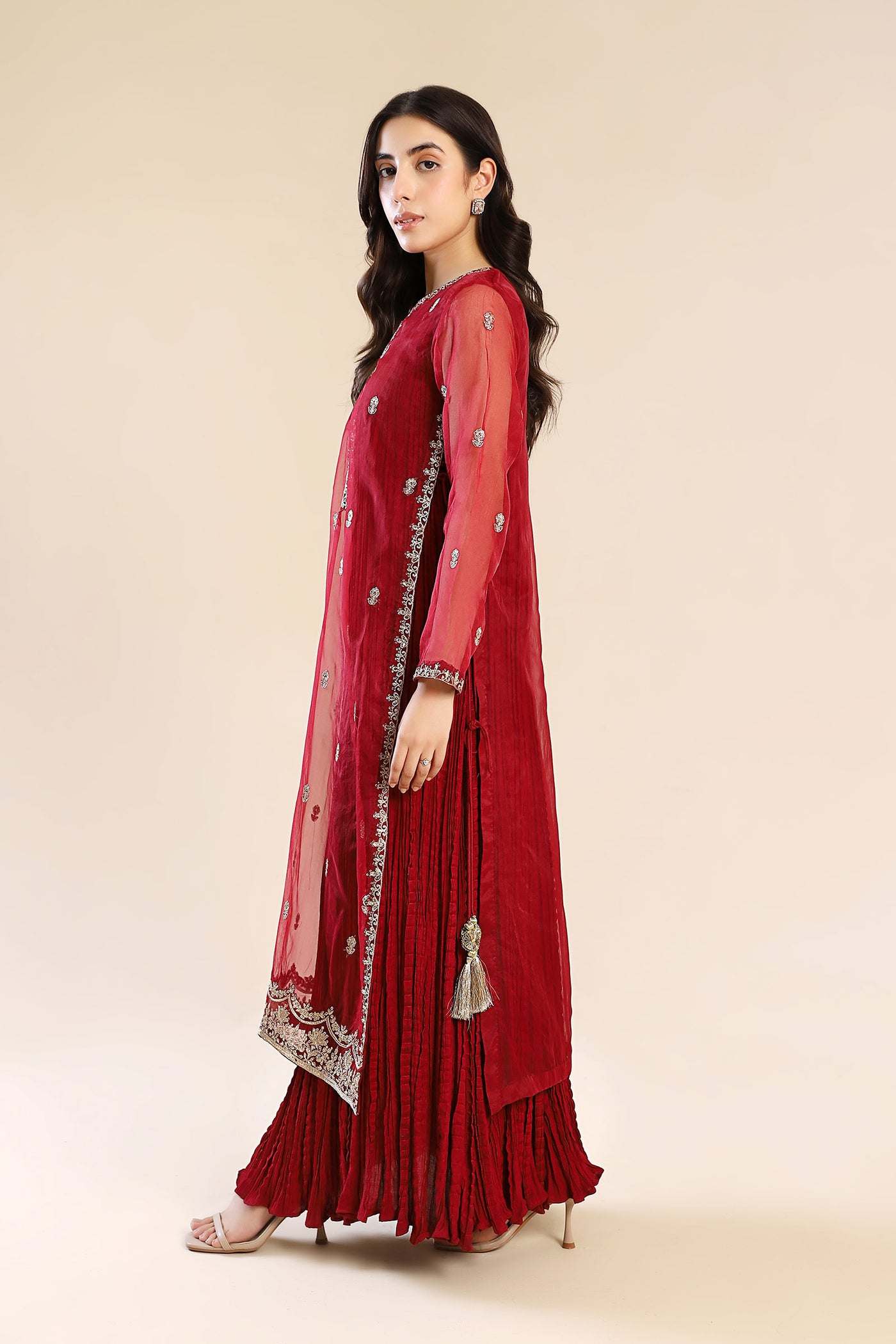 Embroidered Organza Shirt