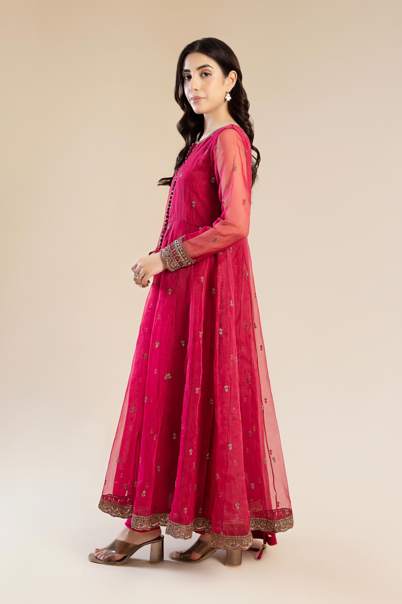 2 Piece Embroidered Poly Organza Suit | MB-F24-615