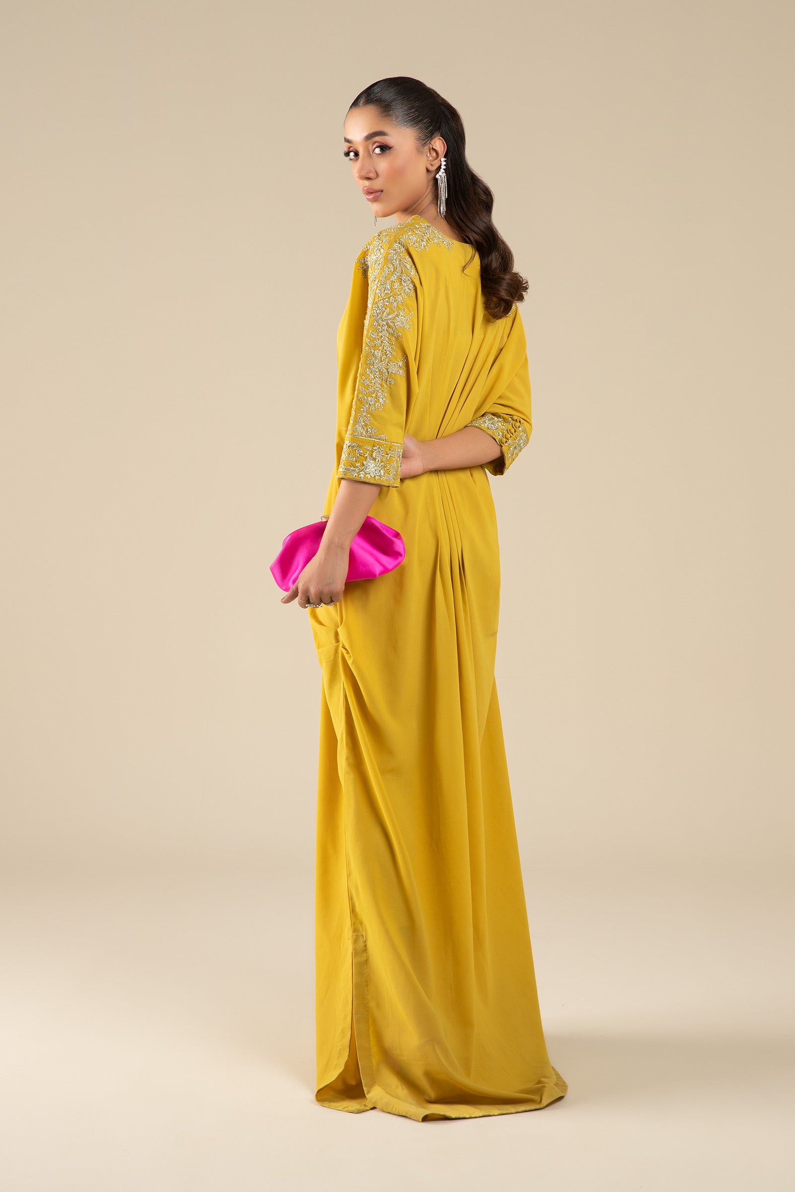 Embroidered Crepe Kaftan