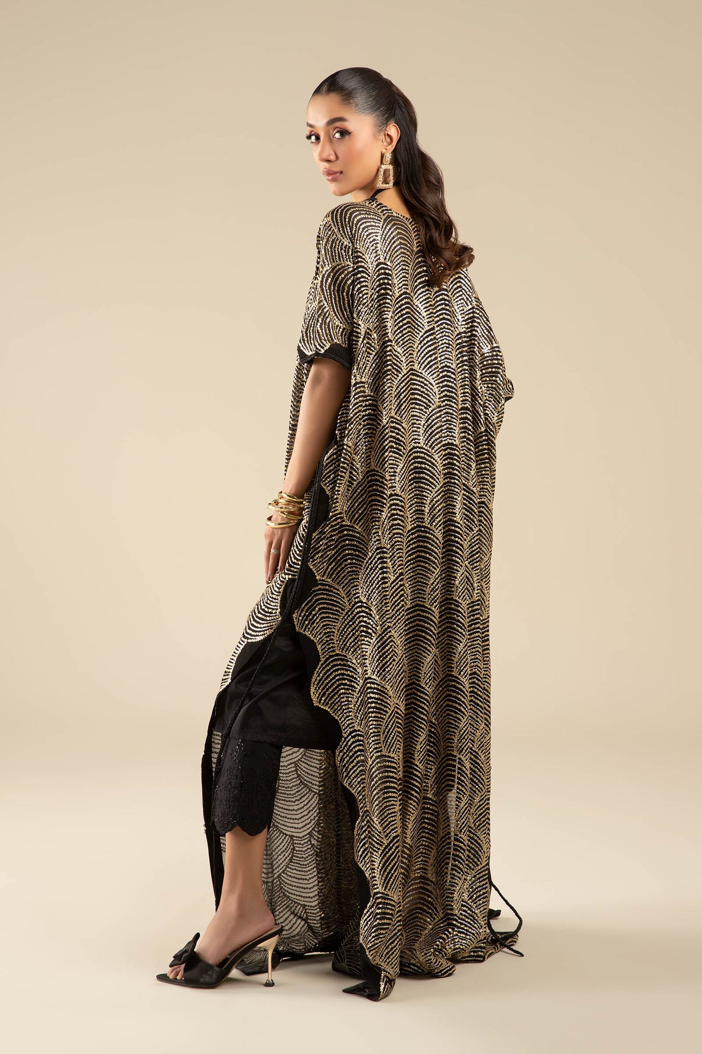Embroidered Chiffon Kaftan
