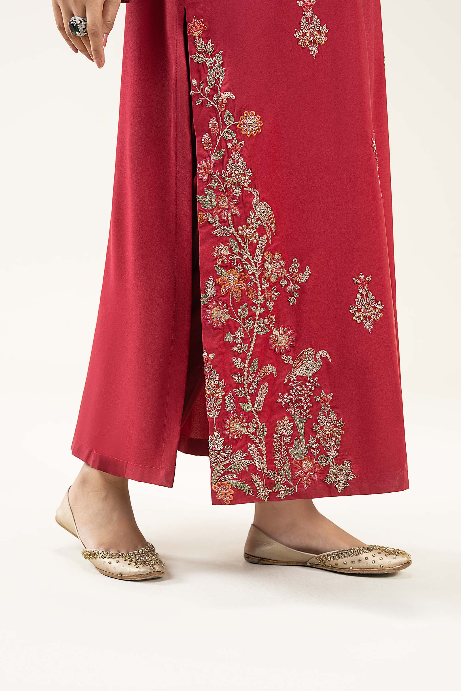 Embroidered Crepe Kaftan