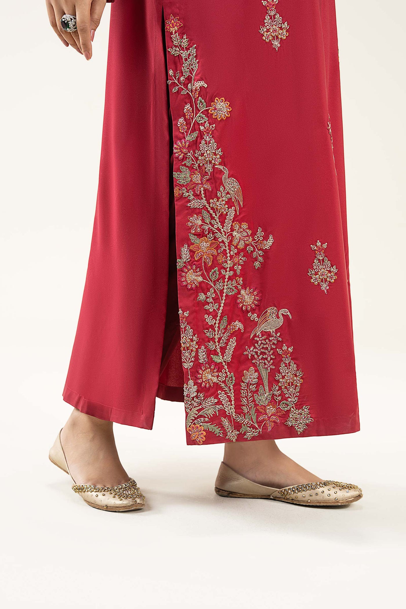 Embroidered Crepe Kaftan