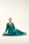 2 Pc Embroidered Raw Silk Suit