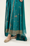 2 Pc Embroidered Raw Silk Suit