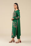 3 Pc Embroidered Raw Silk Suit