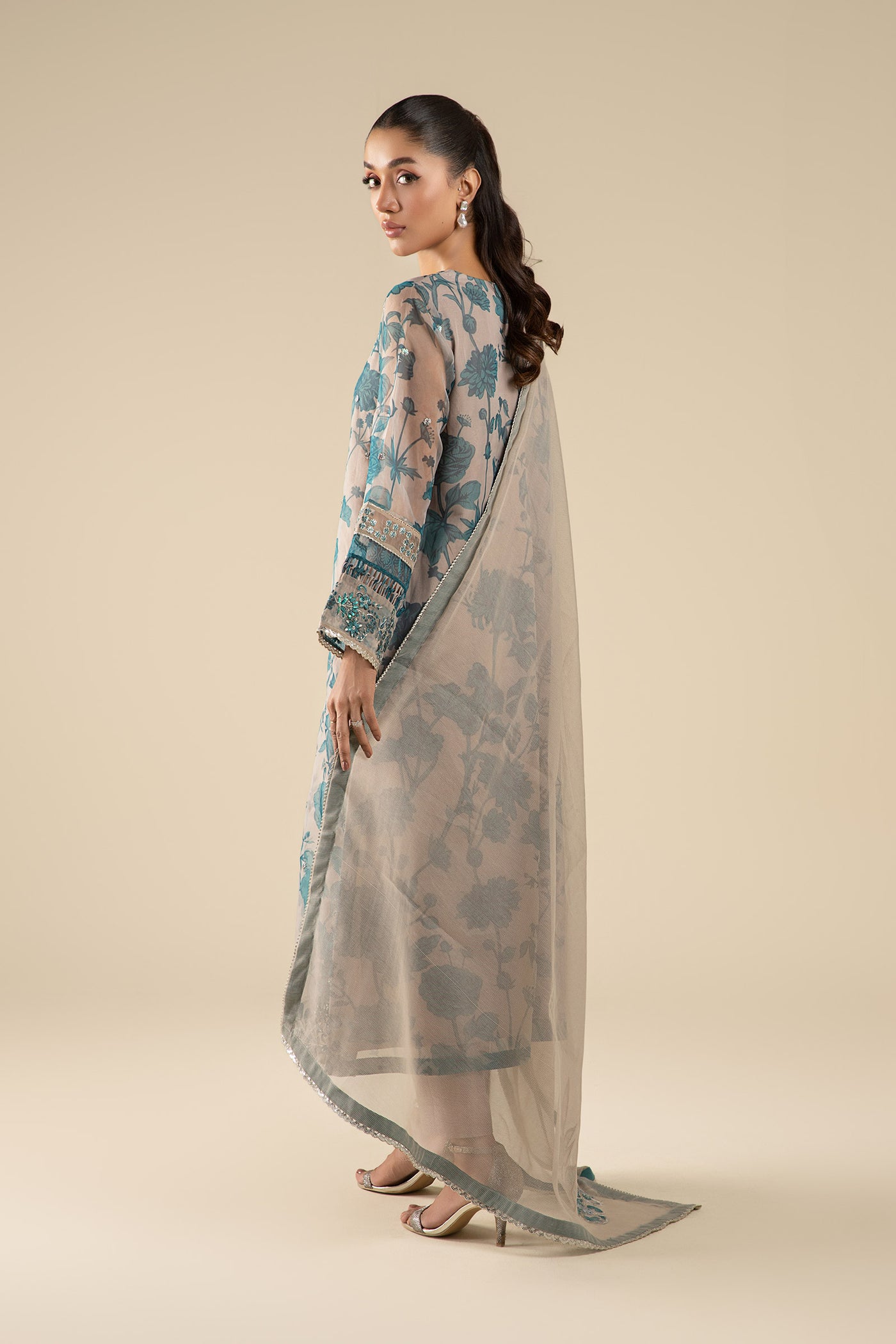 2 Pc Embroidered Organza Suit | MB-FS25-27