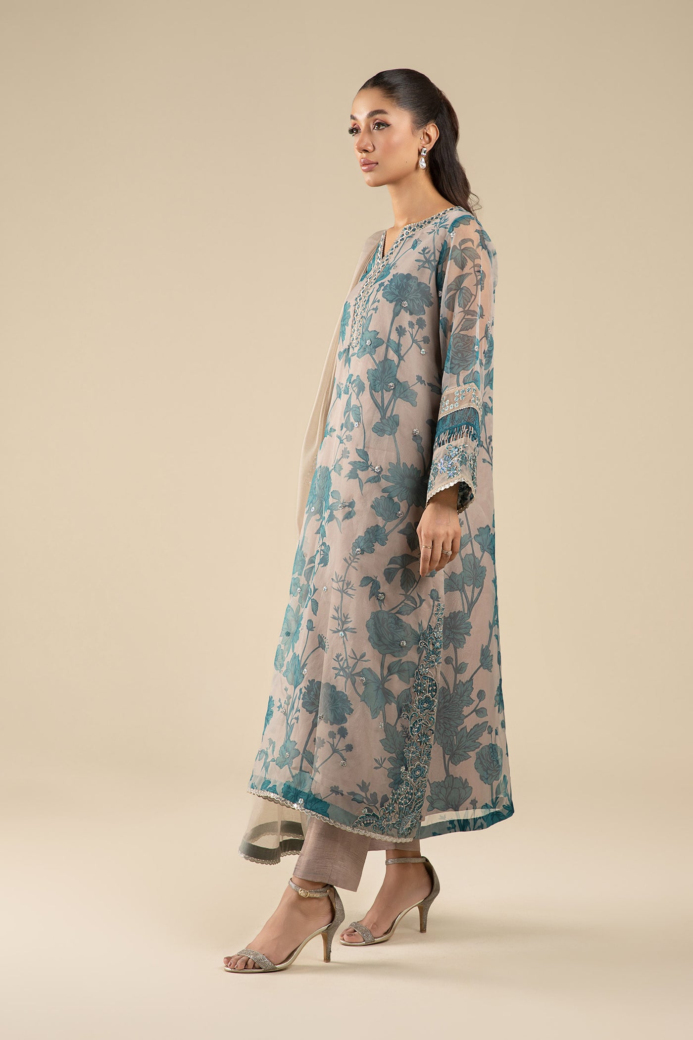 2 Pc Embroidered Organza Suit | MB-FS25-27