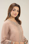 3 Pc Embroidered Shimmer Silk Suit